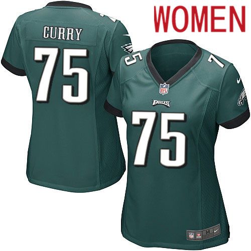 Women Philadelphia Eagles #75 Vinny Curry Nike Midnight Green Game NFL Jersey